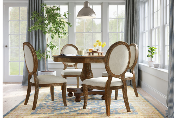 Round dining set online with leaf